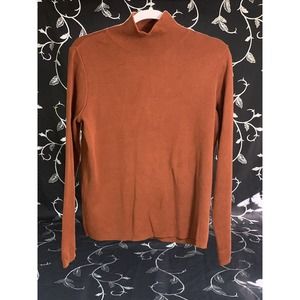Peruvian Connection Turtleneck Sweater Pullover Long Sleeve Brown Women's Large